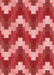 Machine Washable Transitional Red Rug, wshpat3569rd