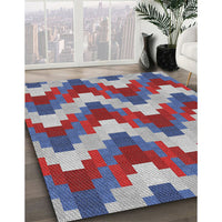 Patterned Dark Raspberry Purple Novelty Rug, pat3569