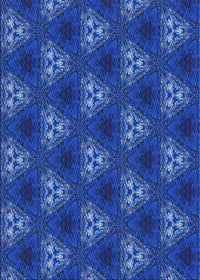 Machine Washable Transitional Cobalt Blue Rug, wshpat356