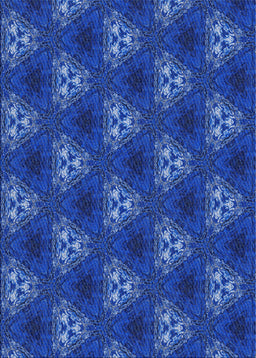 Patterned Cobalt Blue Novelty Rug, pat356