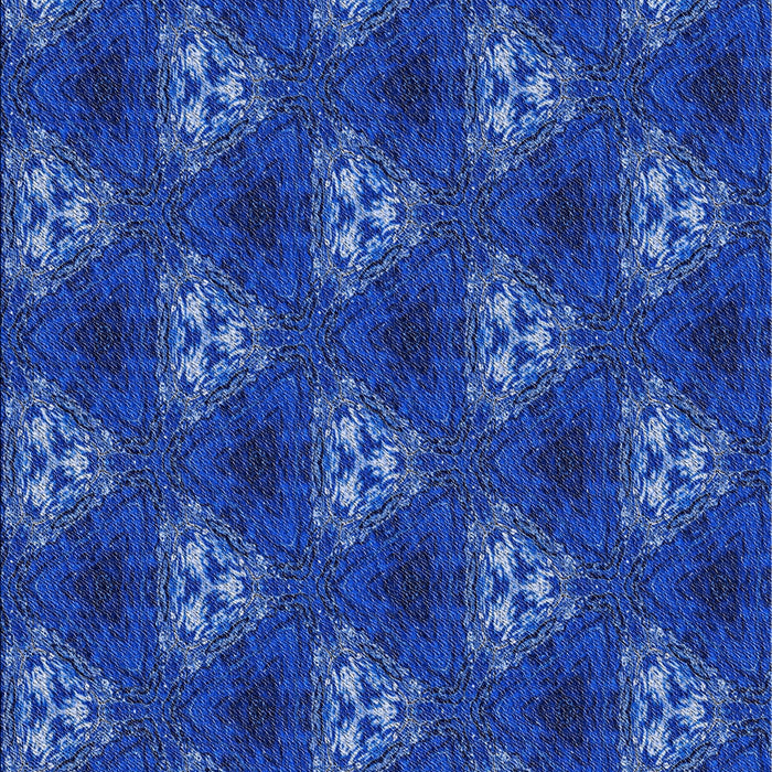 Patterned Cobalt Blue Novelty Rug, pat356
