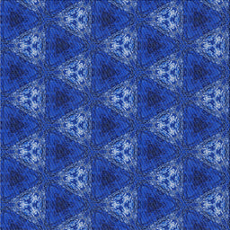 Square Patterned Cobalt Blue Novelty Rug, pat356