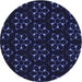 Square Patterned Deep Periwinkle Purple Rug, pat357blu