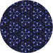 Square Machine Washable Transitional Deep Periwinkle Purple Rug in a Living Room, wshpat357blu