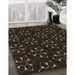 Machine Washable Transitional Coffee Brown Rug in a Family Room, wshpat357brn