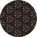 Square Patterned Coffee Brown Rug, pat357brn