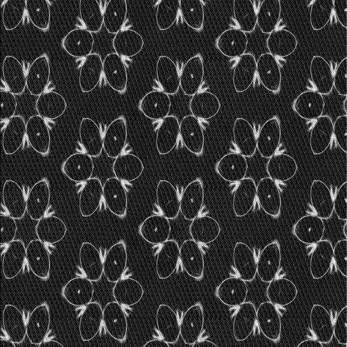 Patterned Black Rug, pat357gry