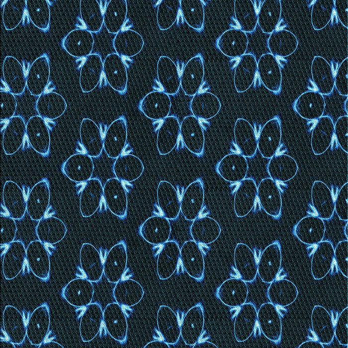 Patterned Black Rug, pat357lblu