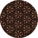 Square Machine Washable Transitional Saddle Brown Rug in a Living Room, wshpat357org