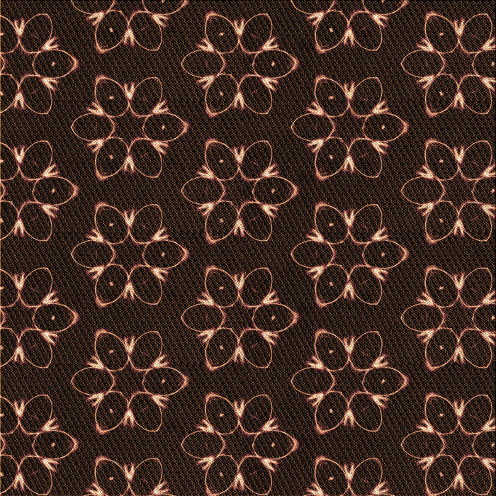 Round Patterned Saddle Brown Rug, pat357org