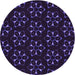 Square Machine Washable Transitional Deep Purple Rug in a Living Room, wshpat357pur