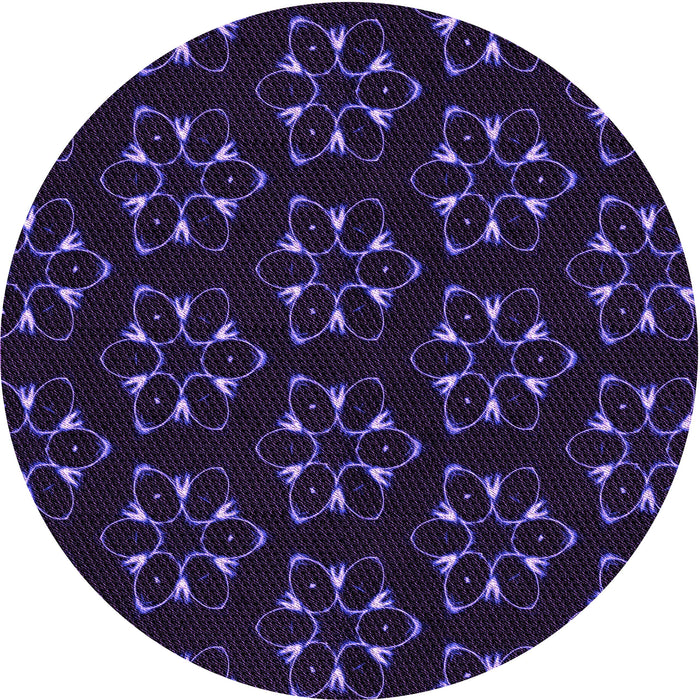 Square Patterned Deep Purple Rug, pat357pur