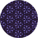 Square Patterned Deep Purple Rug, pat357pur