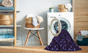 Machine Washable Transitional Deep Purple Rug in a Washing Machine, wshpat357pur