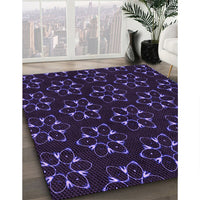 Patterned Deep Purple Rug, pat357pur