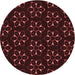 Square Patterned Chocolate Brown Rug, pat357rd