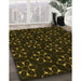 Patterned Black Rug in Family Room, pat357yw