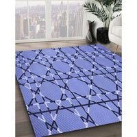 Patterned Sky Blue Rug, pat3570blu