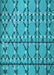 Patterned Dark Cyan Green Rug, pat3570lblu