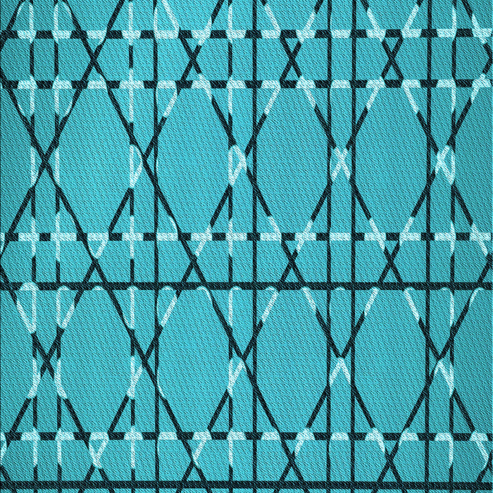 Patterned Dark Cyan Green Rug, pat3570lblu