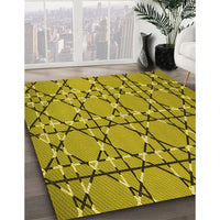 Patterned Oak Brown Rug, pat3570yw