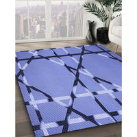 Patterned Sky Blue Rug, pat3571blu