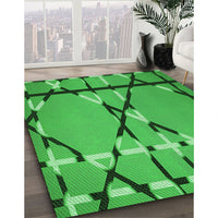 Patterned Green Rug, pat3571grn