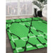 Patterned Green Rug in Family Room, pat3571grn