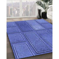 Patterned Sky Blue Rug, pat3572blu