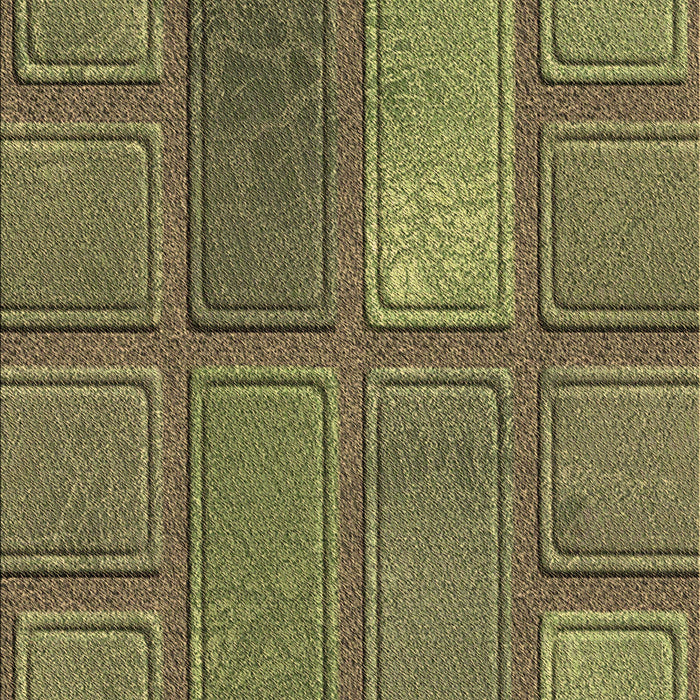 Machine Washable Transitional Brass Green Rug, wshpat3572brn