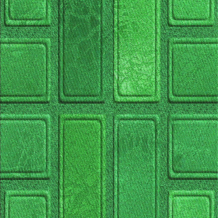 Machine Washable Transitional Green Rug, wshpat3572grn