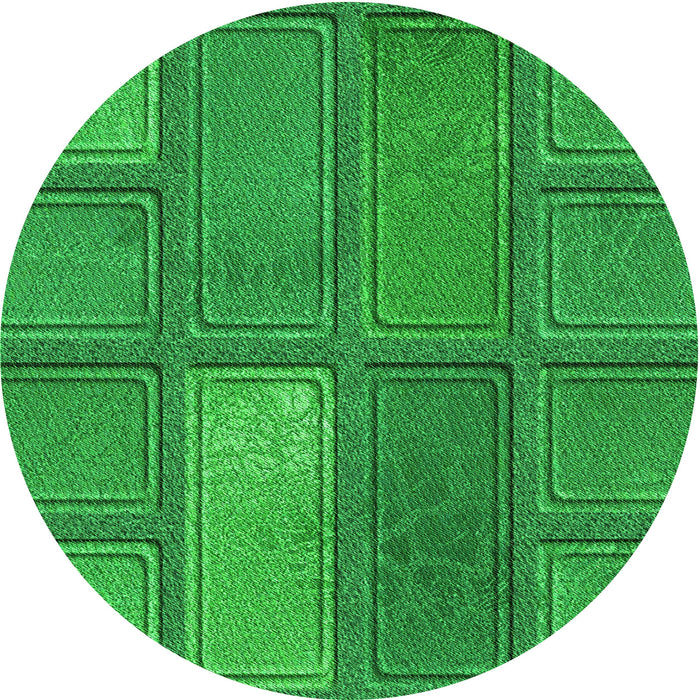 Square Patterned Green Rug, pat3572grn
