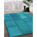 Machine Washable Transitional Blue Rug in a Family Room, wshpat3572lblu