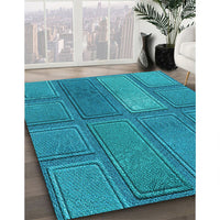 Patterned Blue Rug, pat3572lblu