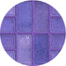 Square Patterned Amethyst Purple Rug, pat3572pur