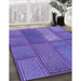 Machine Washable Transitional Amethyst Purple Rug in a Family Room, wshpat3572pur