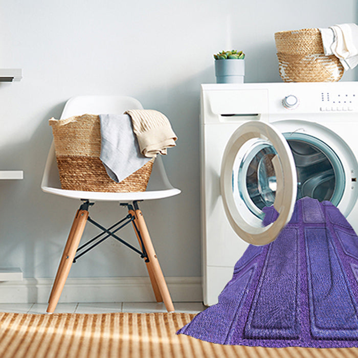Machine Washable Transitional Amethyst Purple Rug in a Washing Machine, wshpat3572pur