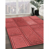 Patterned Red Rug, pat3572rd