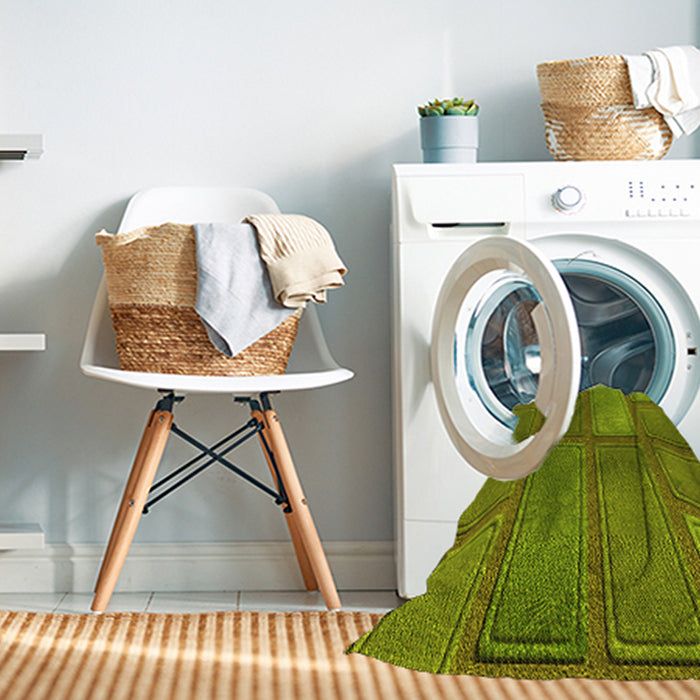 Machine Washable Transitional Pistachio Green Rug in a Washing Machine, wshpat3572yw