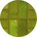 Square Machine Washable Transitional Pistachio Green Rug in a Living Room, wshpat3572yw