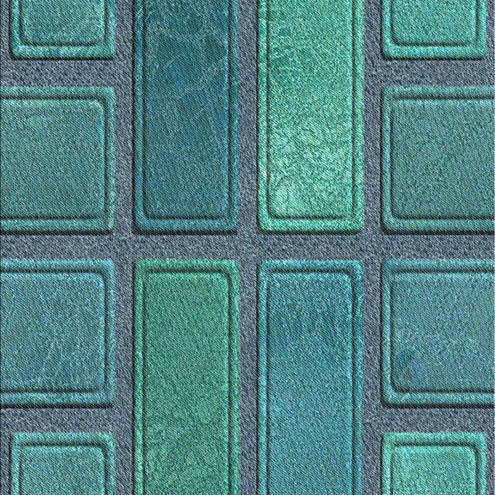 Machine Washable Transitional Medium Teal Green Rug, wshpat3572