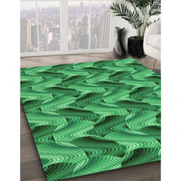 Patterned Green Rug, pat3573grn