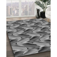 Patterned Dark Gray Rug, pat3573gry