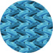 Square Patterned Blue Rug, pat3573lblu