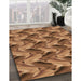 Machine Washable Transitional Saddle Brown Rug in a Family Room, wshpat3573org