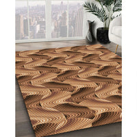 Patterned Saddle Brown Rug, pat3573org