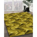 Machine Washable Transitional Yellow Rug in a Family Room, wshpat3573yw