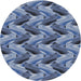 Square Machine Washable Transitional Blue Rug, wshpat3573