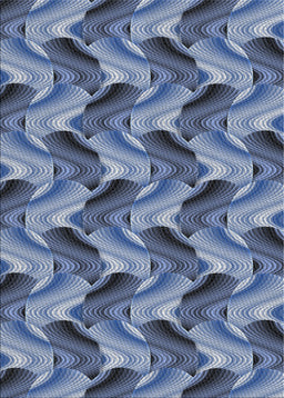 Patterned Blue Novelty Rug, pat3573