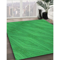 Patterned Neon Green Rug, pat3574grn